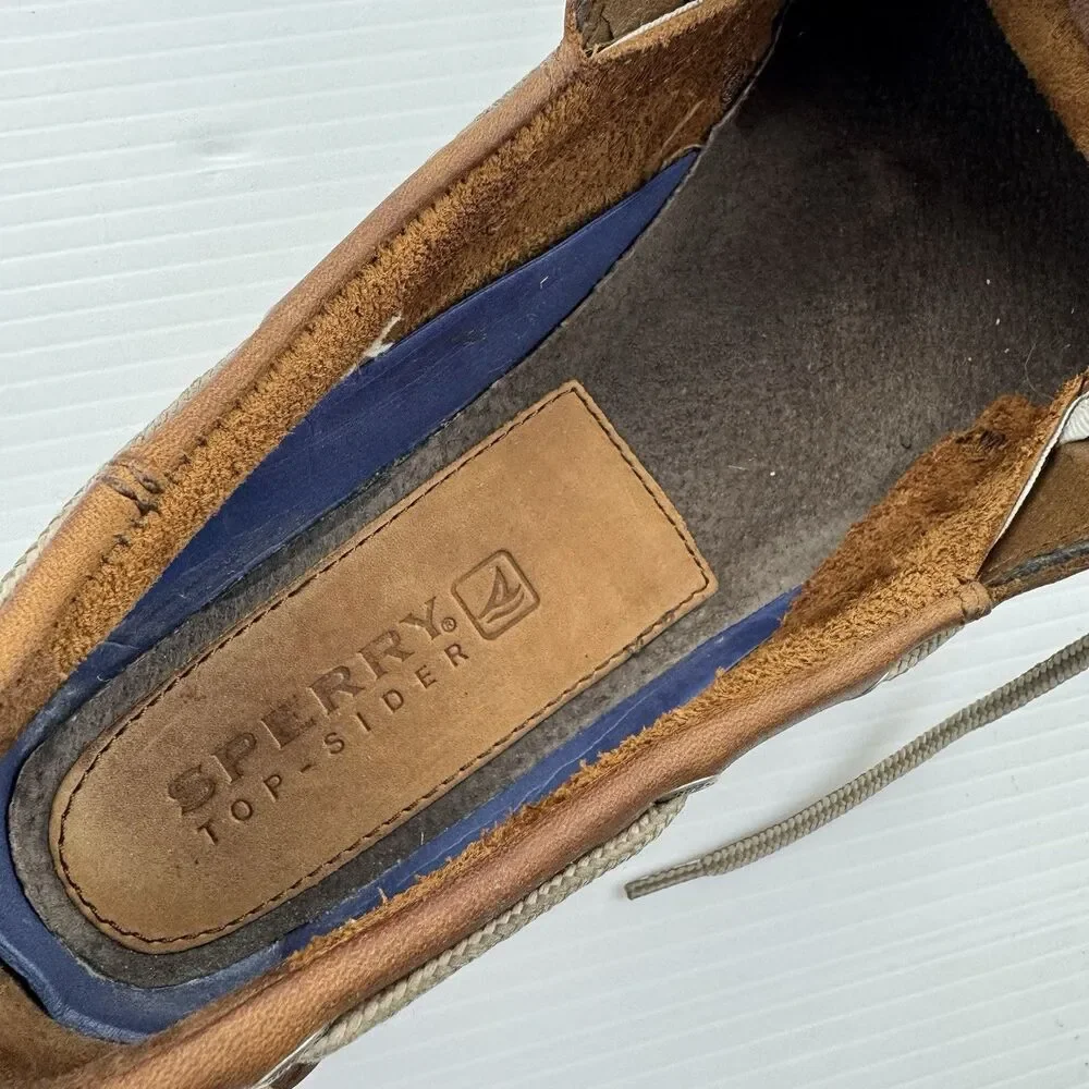 Sperry Top-Sider Men’s Leather Boat Shoes Brown Size 13 M Moc Toe Lace Up